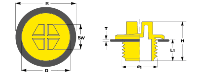 Threaded Sealing Plugs with assembled washer