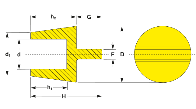 High Temperature  Masking  Tapered Silicone Pull Plugs