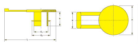 Push-Fit Side Release Plug with 1 strong Fin