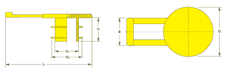 Push-Fit Side Release Plug with 2 strong Fins