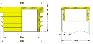 Round Inserts - Ribbed